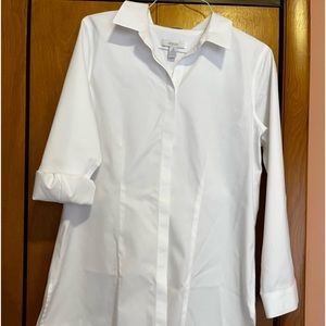 Chico 2 white no iron tunic blouse